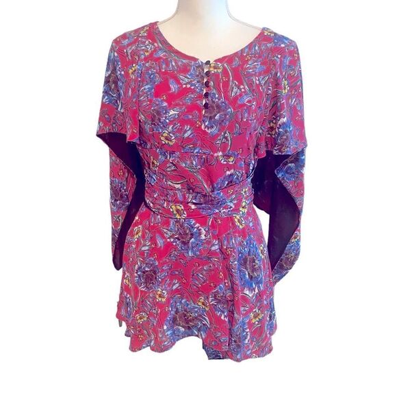 Prabal Gurung Paisley Floral Boho Mini Dress Size 8 - Picture 4 of 8